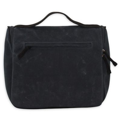 waxed canvas hanging toiletry bag