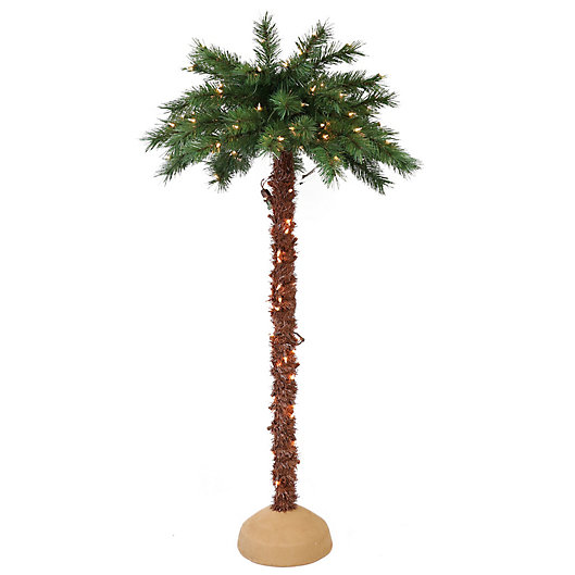 Alternate image 1 for Puleo International Pre-Lit Artificial Palm Tree