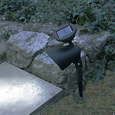 Solar Powered Spot Lights in Black (Set of 2). View a larger version of this product image.