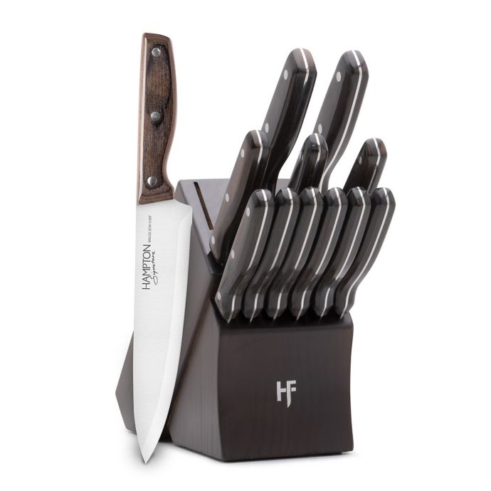 Hampton Norwood 13Piece Knife Block Set in Black Bed Bath and
