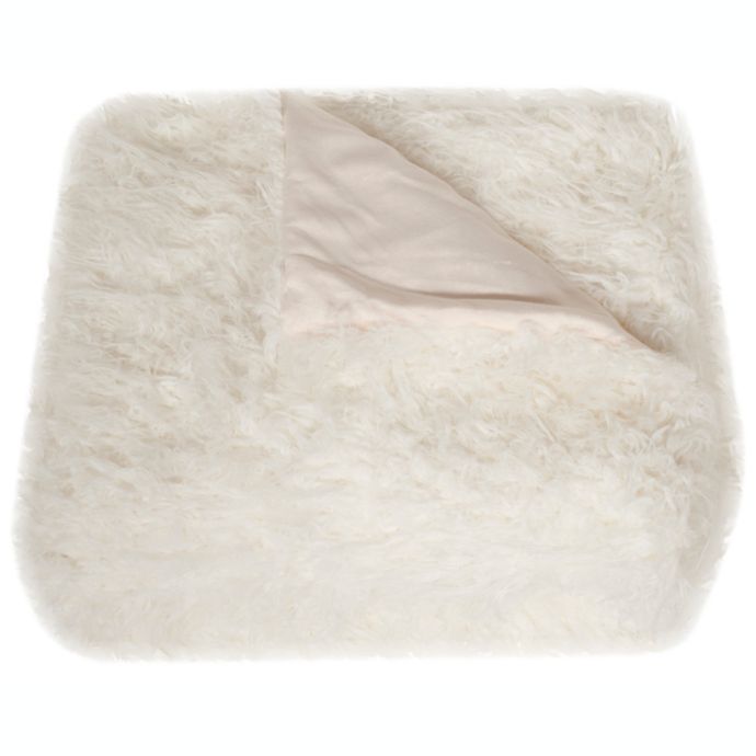 Cuddle Faux Fur Throw Blanket In Snow White Bed Bath Beyond