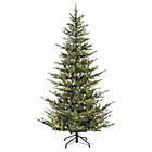 Alternate image 0 for Puleo International 7.5-Foot Natural Fir Pre-Lit Narrow Artificial Christmas Tree