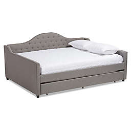 Baxton Studio Perry Upholstered Daybed with Twin Trundle