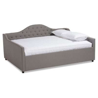 Baxton Studio Eliza Full Upholstered Daybed in Grey