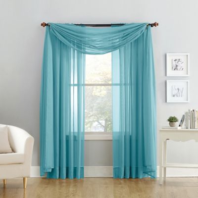 teal scarf valance