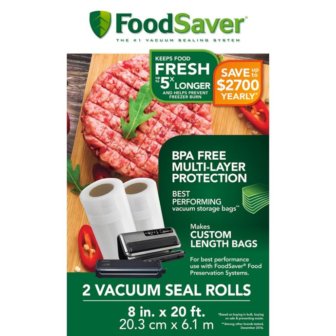 FoodSaver® 8Inch 2Pack Vacuum Packaging Rolls Bed Bath and Beyond