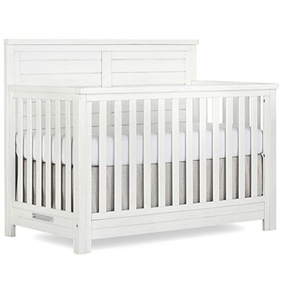 weathered white crib