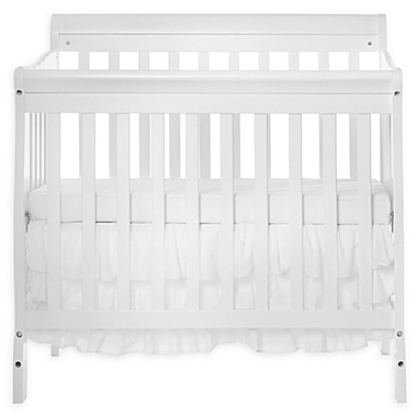 Dream On Me Aden 3-in-1 Convertible Mini Crib in White. View a larger version of this product image.