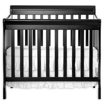 Dream On Me Aden 3-in-1 Convertible Mini Crib in Black