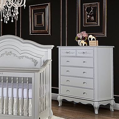 evolur&trade; Aurora 6-Drawer Tall Chest in Akoya Grey Pearl. View a larger version of this product image.