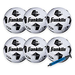 Franklin® Sports 6-Pack Size 3 Soccer Balls with Pump in White/Black