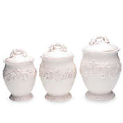 Certified International Firenze 3-Piece Canister Set in Ivory