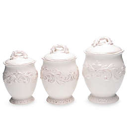 Certified International Firenze 3-Piece Canister Set in Ivory