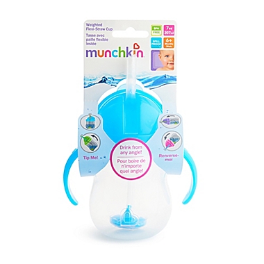 Munchkin&reg; Click-Lock 7 oz. Weighted Flexi-Straw Cup in Blue. View a larger version of this product image.