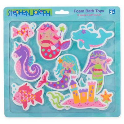 Stephen Joseph&reg; 10-Piece Mermaid-Theme Foam Bath Toy Set