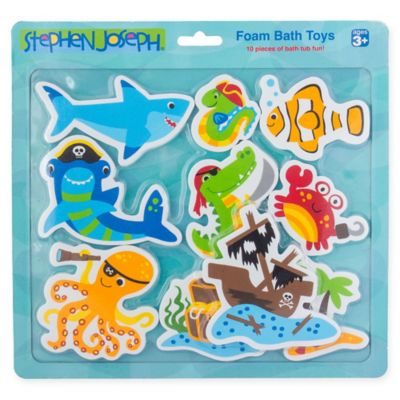 Stephen Joseph&reg; 10-Piece Pirate-Themed Foam Bath Toy Set