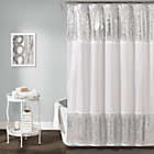 Alternate image 0 for Lush D&eacute;cor Shimmer Sequins Shower Curtain in Silver