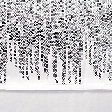 Lush D&eacute;cor Shimmer Sequins Shower Curtain in Silver. View a larger version of this product image.