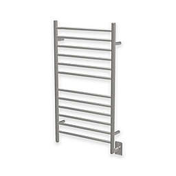 Amba Radiant Wall Mount Hardwired Towel Warmer with 12 Straight Bars in Polished Stainless Steel