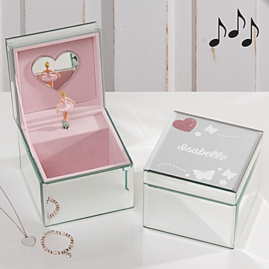 Butterfly Kisses Ballerina Musical Jewelry Box. View a larger version of this product image.
