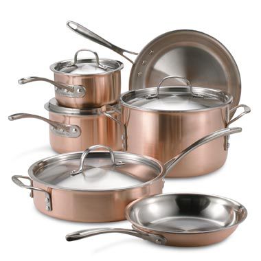 Calphalon® Tri-Ply Copper Stainless Steel 10-Piece ...