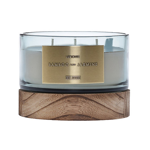 Alternate image 1 for DW Home Bamboo and Jasmine Wood-Accent 17 oz. 3-Wick Jar Candle in Green