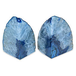 Agate Bookends in Blue