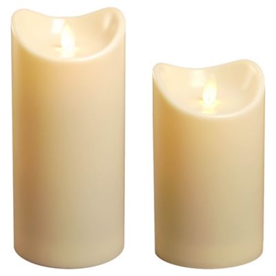 iFlicker WHITE Unscented Flameless Flicker LED Wax 5" H x 3" CANDLE w TIMER New 