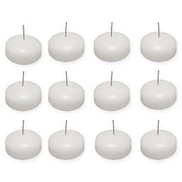 Small Floating Unscented Candles White (Set of 12)