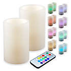 Alternate image 0 for Multi Color Battery Operated Wax Candles with Remote Control (Set of 2)