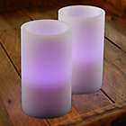 Alternate image 1 for Multi Color Battery Operated Wax Candles with Remote Control (Set of 2)