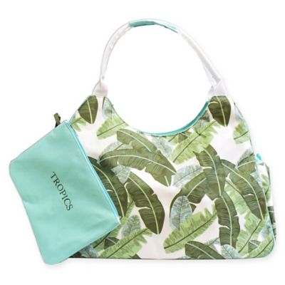 palm print beach bag