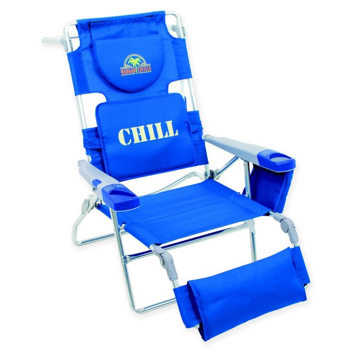 Margaritaville Folding Lounger Beach Chair In Blue Bed Bath