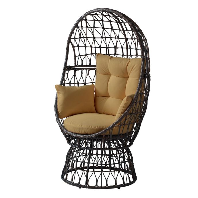 Destination Summer All-Weather Wicker Egg Swivel Chair | Bed Bath and