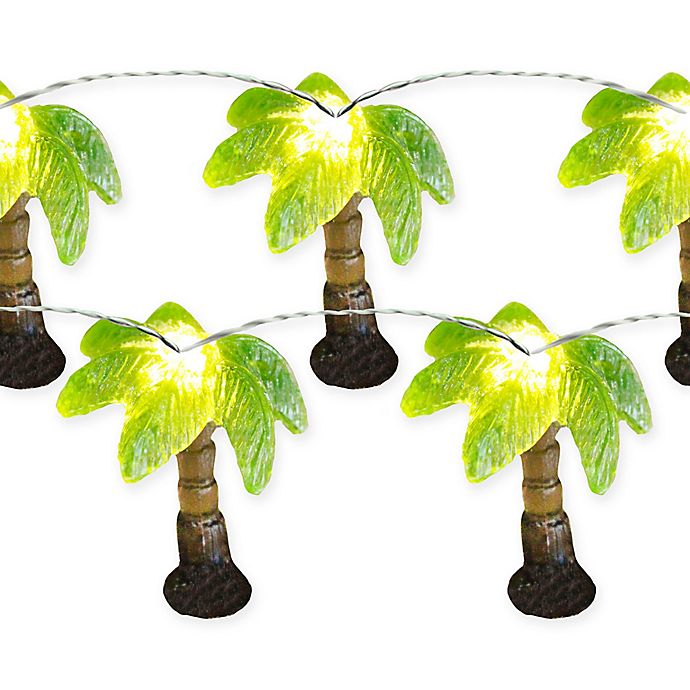 Palm Tree 20 Light Led String Lights Bed Bath Beyond - Palm Tree Patio String Lights