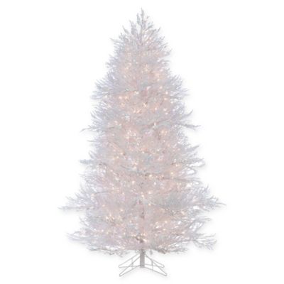 Flocked Twig Christmas Tree in White 