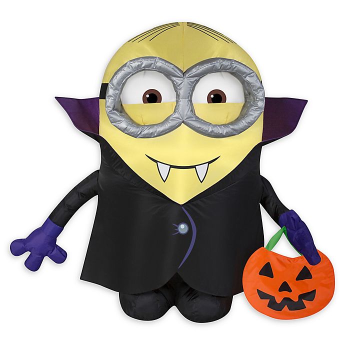 Inflatable Gone Batty Minion with Treat Sack Outdoor Halloween ...