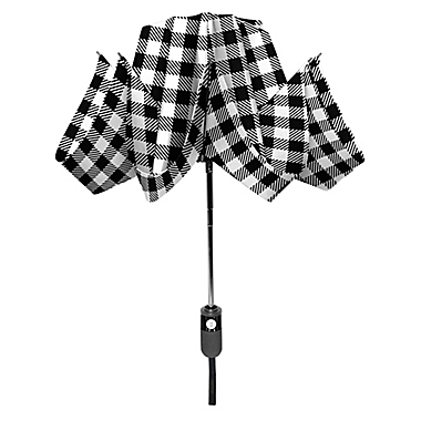 UnbelievaBrella&trade; Reverse Compact Umbrella in Bison. View a larger version of this product image.