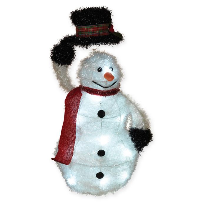 Gerson Outdoor Tinsel Snowman | Bed Bath & Beyond