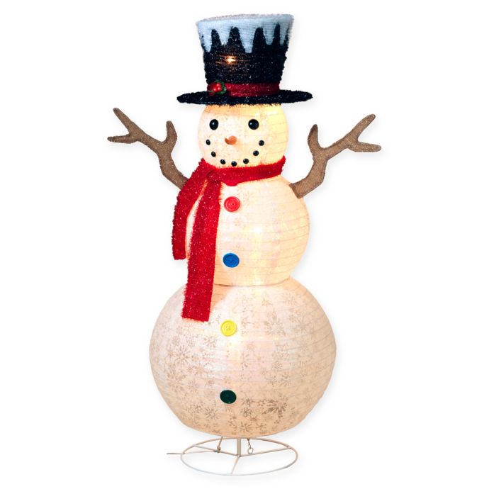 outdoor lighted snowman decorations