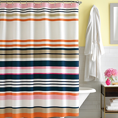 kate spade new york Candy Shop Stripe 72-Inch x 72-Inch Fabric Shower Curtain. View a larger version of this product image.
