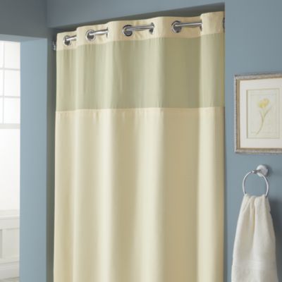 Hookless&reg; Waffle 54-Inch x 80-Inch Stall Fabric Shower Curtain in Yellow