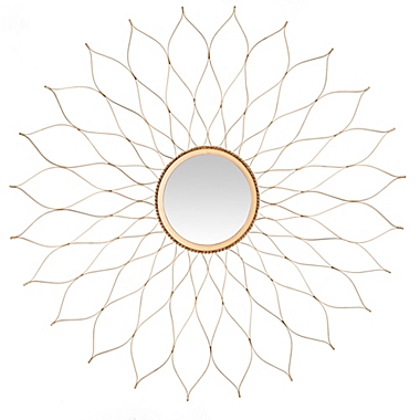 Safavieh Flower Wall Mirror in Gold. View a larger version of this product image.