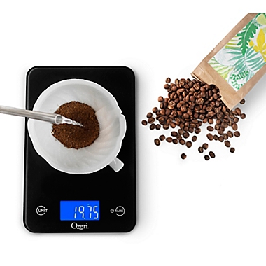 Ozeri&reg; Touch Digital Kitchen Scale in Stylish Black. View a larger version of this product image.
