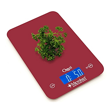 Ozeri&reg; Touch II Digital Kitchen Scale with Microban Antimicrobial Protection in Red. View a larger version of this product image.