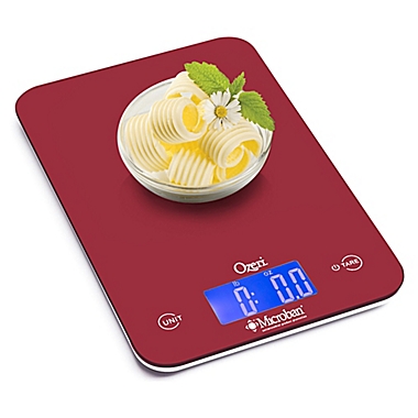 Ozeri&reg; Touch II Digital Kitchen Scale with Microban Antimicrobial Protection in Red. View a larger version of this product image.