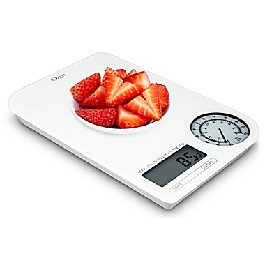 Ozeri&reg; Rev Digital Kitchen Scale with Electro-Mechanical Weight Dial in Grey. View a larger version of this product image.