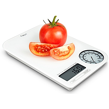 Ozeri&reg; Rev Digital Kitchen Scale with Electro-Mechanical Weight Dial in Grey. View a larger version of this product image.