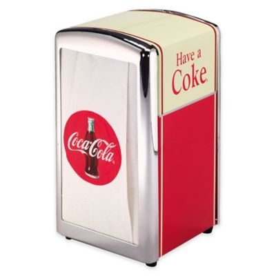 Vintage Napkin Dispenser Coca-Cola Rustic Collectors Fans Stainless Steel Gift