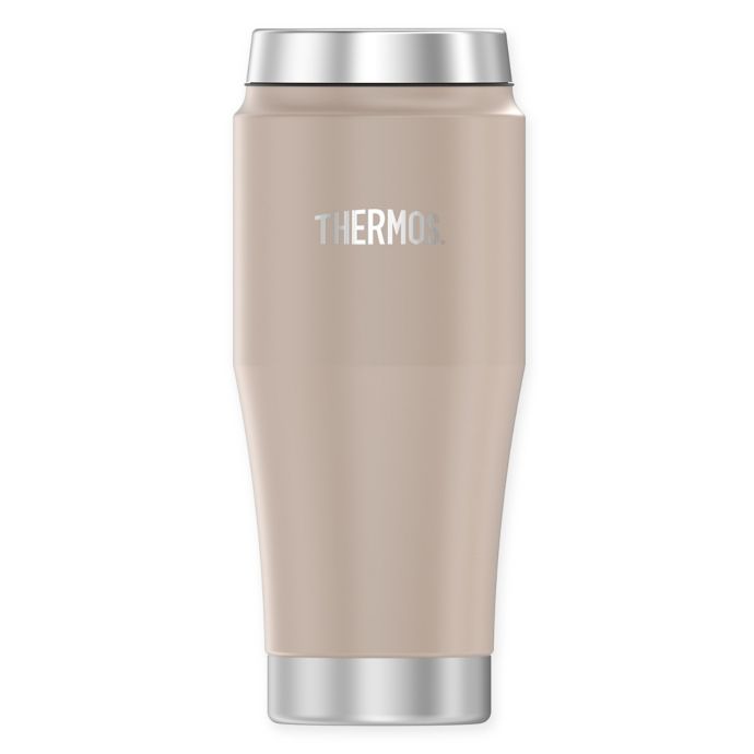 Thermos Stainless Steel 16 Oz Vacuum Insulated Travel Tumbler In Matte Grey Bed Bath Beyond